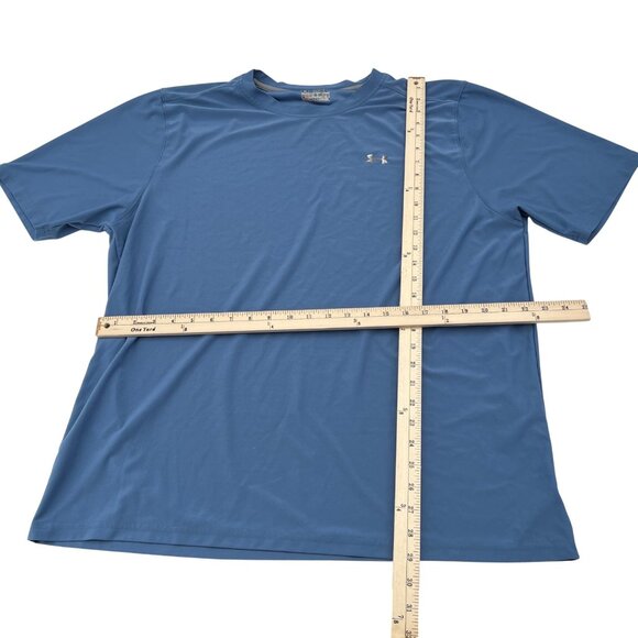 Under Armour Mens Blue HeatGear T-Shirt 2XL Regular Fit 95% Polyester 5% Elastan - Picture 4 of 5